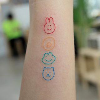 Animal Print Waterproof Temporary Tattoo One Piece - One Size