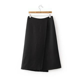 Wrap Front Wide Leg Cropped Pants