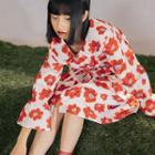Bell-sleeve Floral Midi Shirtdress