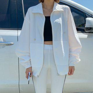 Drawcord Boxy Windbreaker