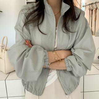 High-neck Blouson Windbreaker
