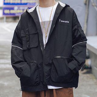Pocket-detail Applique Cargo Jacket