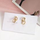 Linked Heart Stud Earring / Clip-on Earring