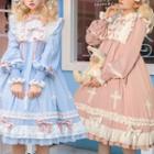 Color Block Bow Long-sleeve Lolita Dress