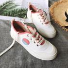 Contrast-trim Canvas Lace-up Shoes