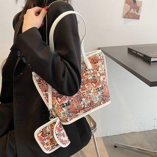 Set: Print Tote Bag + Pouch