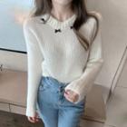 Ribbon Sweater White - One Size