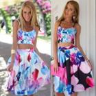 Set: Printed Camisole + Skirt