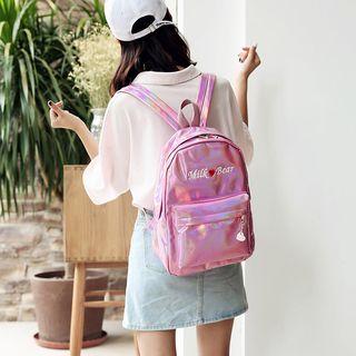 Embroidery Shimmer Canvas Backpack