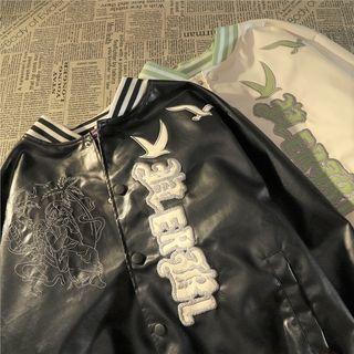 Angel Embroidered Bomber Jacket
