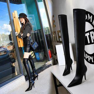 Pointy-toe High-heel Over-the-knee Boots