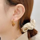 Flower Resin Earring E2862 - 1 Pair - Yellow - One Size