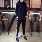 Set : Panel Long-sleeve Hoodie + Sweatpants
