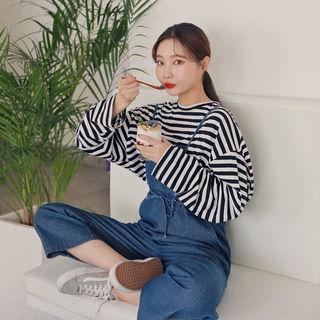 Spaghetti-strap Overall Jeans