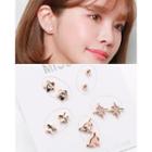 Set Of 5: Rhinestone Ear Stud (pair)