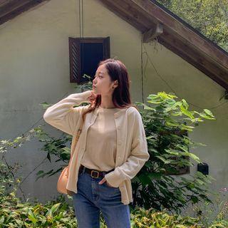 Button-down Knit Cardigan