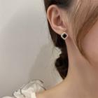 Faux Pearl Earring 1 Pair - Rhombus - Black - One Size