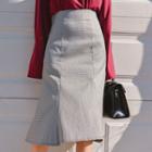 Checked Flare Skirt