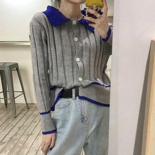 Color-block Knitted Cardigan