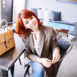 Snap-button Linen Jacket