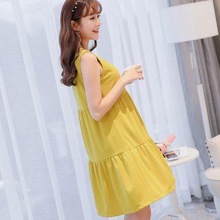 Plain Tiered Tank Dress