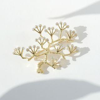 Cz Tree Brooch