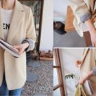 Double-breasted Check-trim Jacket