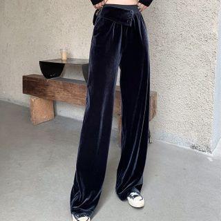Velet Straight Leg Sweatpants As Shown In Figure - One Size
