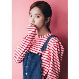 Puff-shoulder Stripe T-shirt