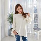 Ruffled Tie-sleeve Pullover