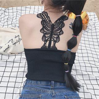 Crochet Lace Back Knitted Camisole Top