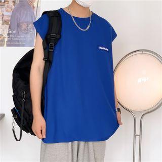 Crewneck Letter Oversize Tank Top