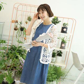 Tie-front Laced Cardigan
