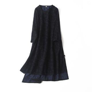 Long-sleeve Asymmetrical Shift Dress