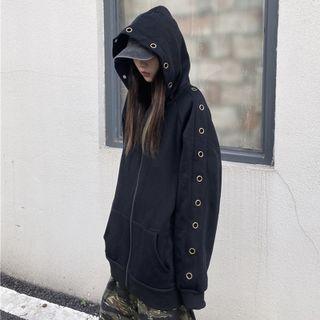 Eyelet Zip-up Hoodie