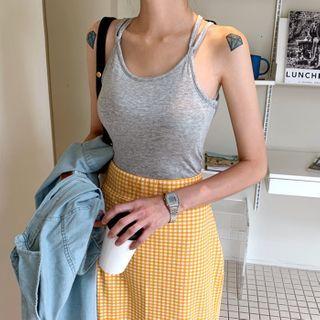 Halter Cross-strap Padded Top
