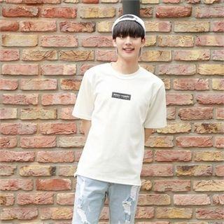 Couple Broad-shoulders Fit Printed T-shirt