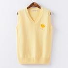 Chick Embroidered Knit Vest