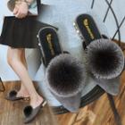 Furry Pointy Mules