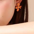 Flower Ear Stud 1 Pair - Orange - One Size