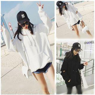 Plain Distressed Hoodie