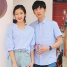 Couple Matching 3/4-sleeve Blouse / Short-sleeve Shirt