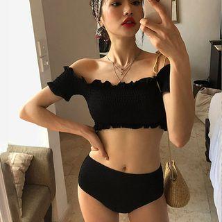 Set: Off-shoulder Swim Top + Bikini Bottom