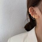 Hoop Threader Earring / Ear Cuff 1 Pair - Earring & Ear Cuff - Gold - One Size