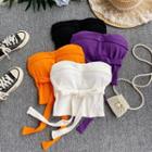 Plain Tube Top With Bow
