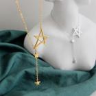 925 Sterling Silver Perforated Star Pendant Necklace