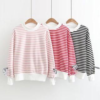 Ribbon Striped Sweatshirt