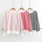 Ribbon Striped Sweatshirt
