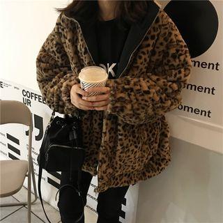 Printed Fleece Jacket As Shown In Figure - One Size