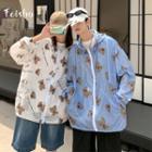 Long-sleeve Bear Print Jacket